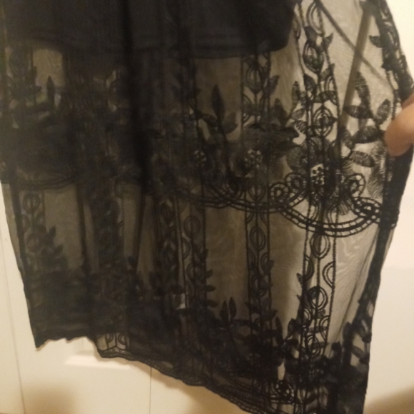 Lace Maxi Dress, Black XL - Picture 7 of 9